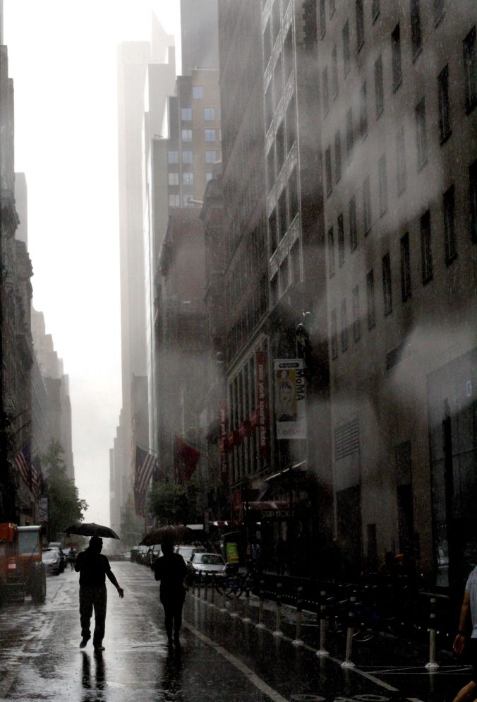 new york city rain storm august 31 street