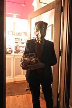 boston beacon hill halloween celebration 2019 man with mask