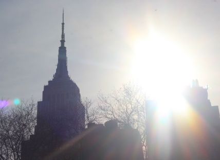 new york city empire state building light